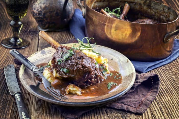 braised lamb shanks