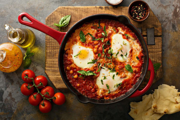 Quick Shakshuka With Spinach Jamie Geller