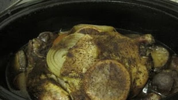 Crock Pot Spice-Rubbed Chicken w/ Garlic, Onions & Blood Oranges