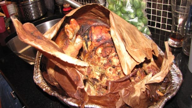 Turkey in a brown paper bag