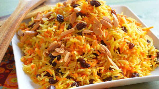 carrot and raisin basmati rice