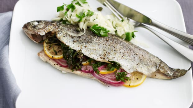 Whole Baked Trout with Fennel
