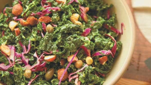 Creamy Kale Salad with Capers and Hazelnuts