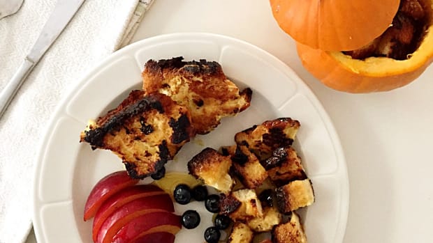 French Toast Bites in a Pumpkin