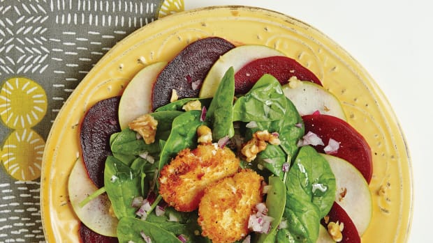 Beet and goat cheese salad.