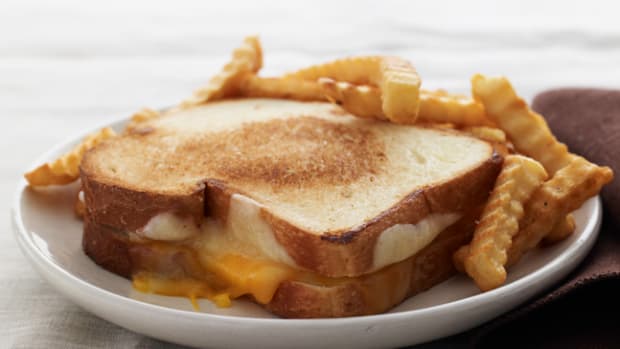 Double Grilled Cheese with Seasoned French Fries