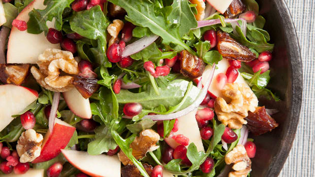 Pomegranate, apple and date salad