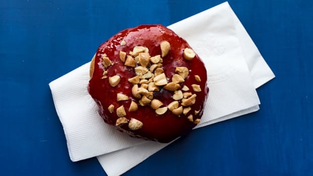 Peanut Butter and Jelly Filled Doughnuts