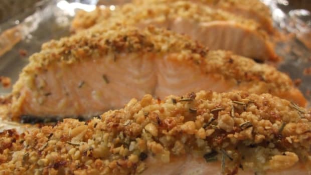 Salmon WITH PINE NUTS