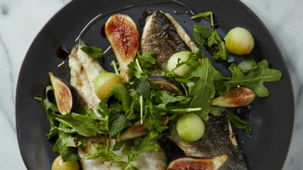 Bronzino With Fig-Mint Salad