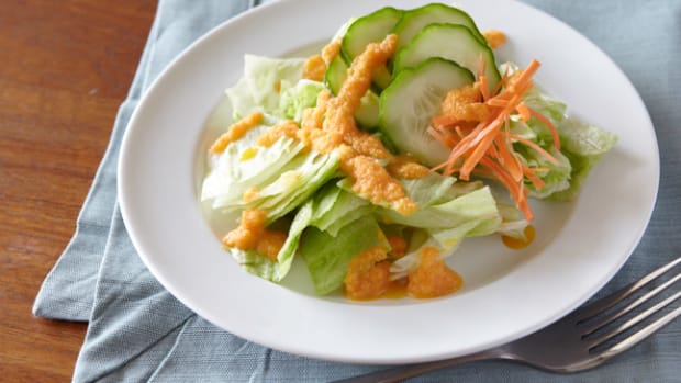 Asian Salad with Carrot Ginger Dressing