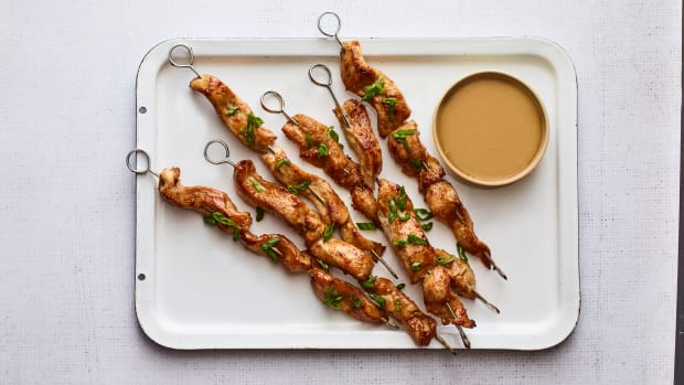 Chicken Satay with almond butter sauce