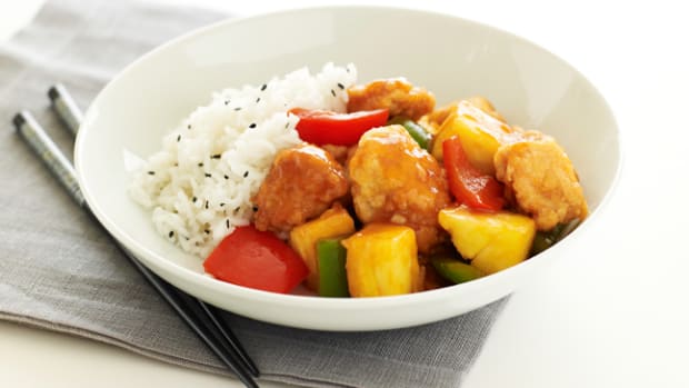 Sweet and Sour Chicken with Sesame Rice