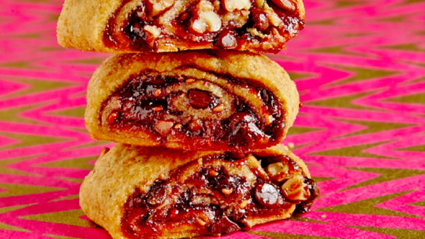 Pecan, Chocolate, and Raspberry Rugelach  with Whole-Grain Pastry