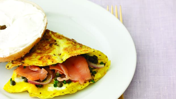 Wide Smoked Salmon Omelet