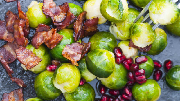 Brussels Sprouts and Beef Bacon