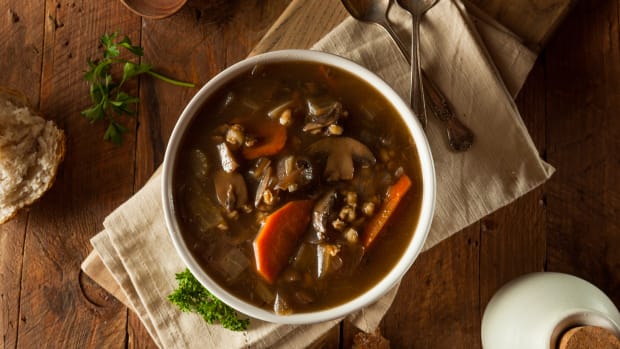 Beef and Mushroom Barley Soup in and Instant Pot