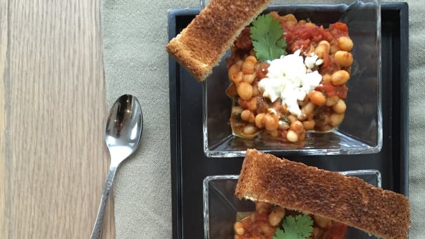 White Bean Stew with Goat Cheese