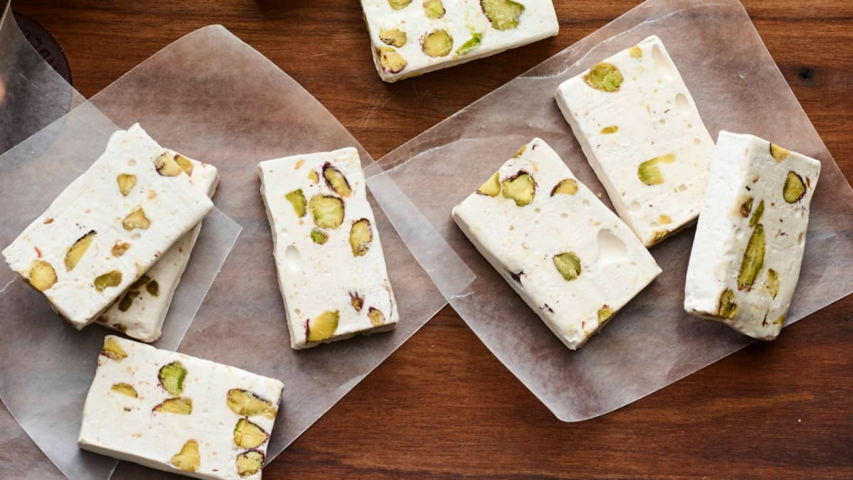 Vegan nougat (soft and chewy) - Lazy Cat Kitchen