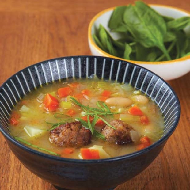 White Bean and Meatball Soup