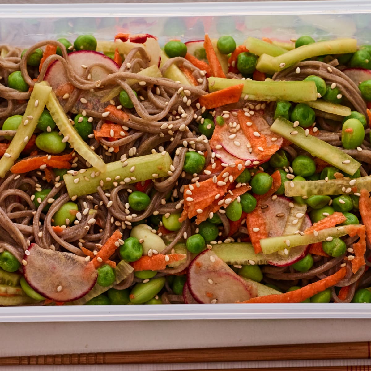 Seared Tuna, Soba Noodle and Cucumber Salad Bento Box Recipe