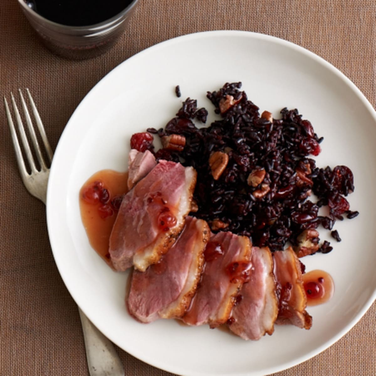 Pan-Seared Duck Breasts with Lingonberry Reduction image