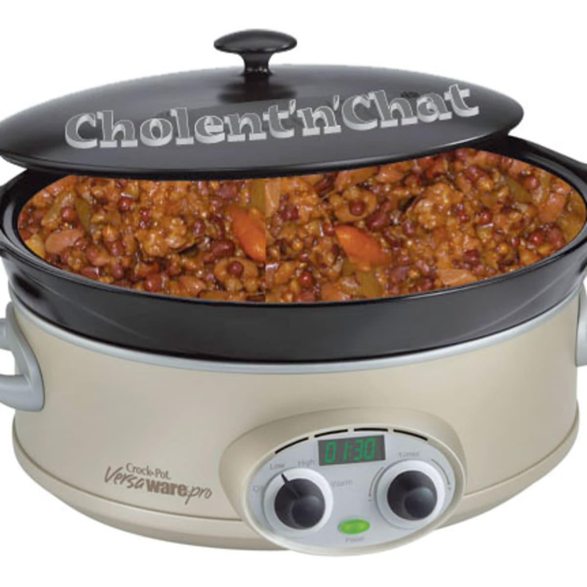 In addition to the hotplate you see, we use a crockpot for the chulent, Home Cooking