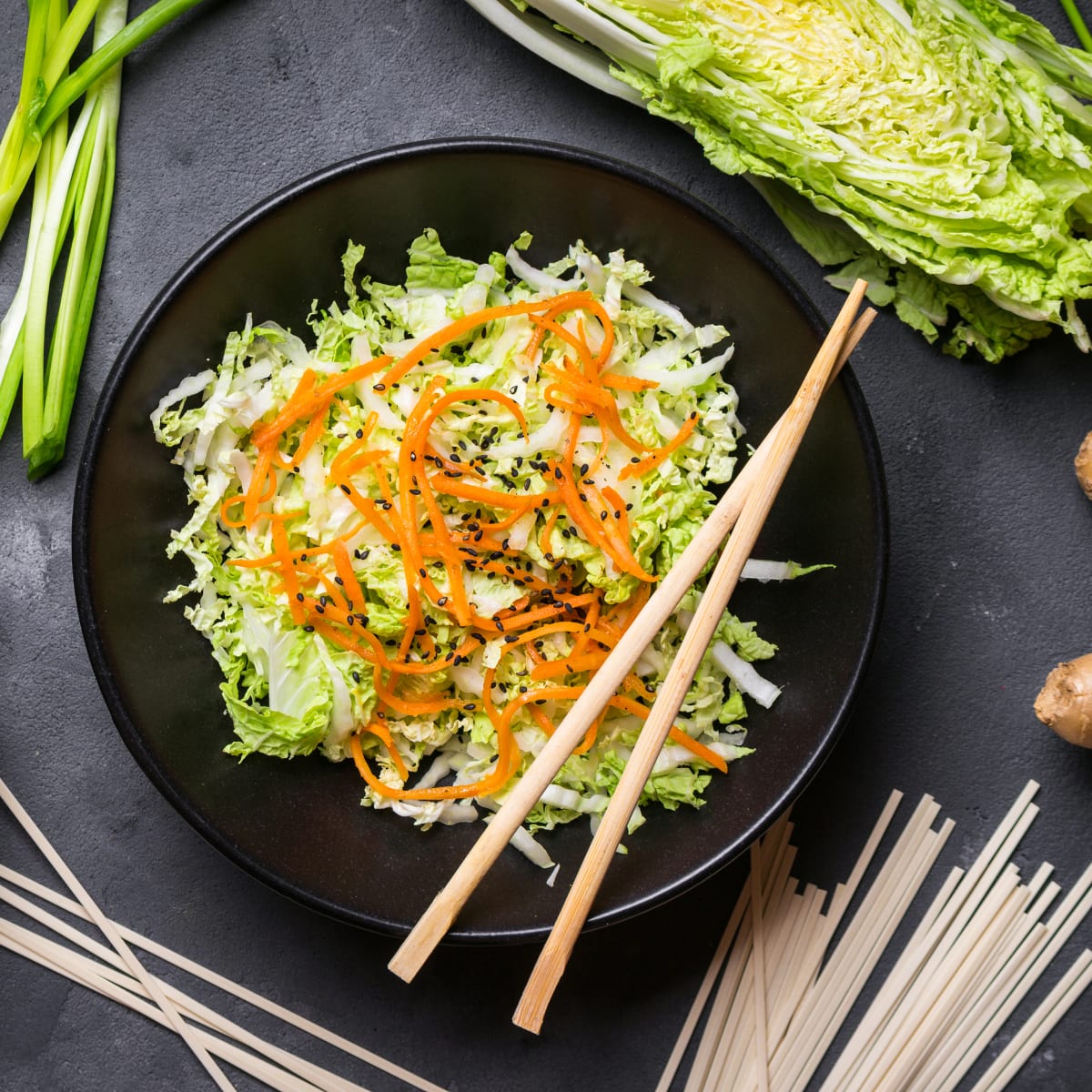 Asian Flavored Coleslaw With Rice Vinegar And Ginger Jamie Geller