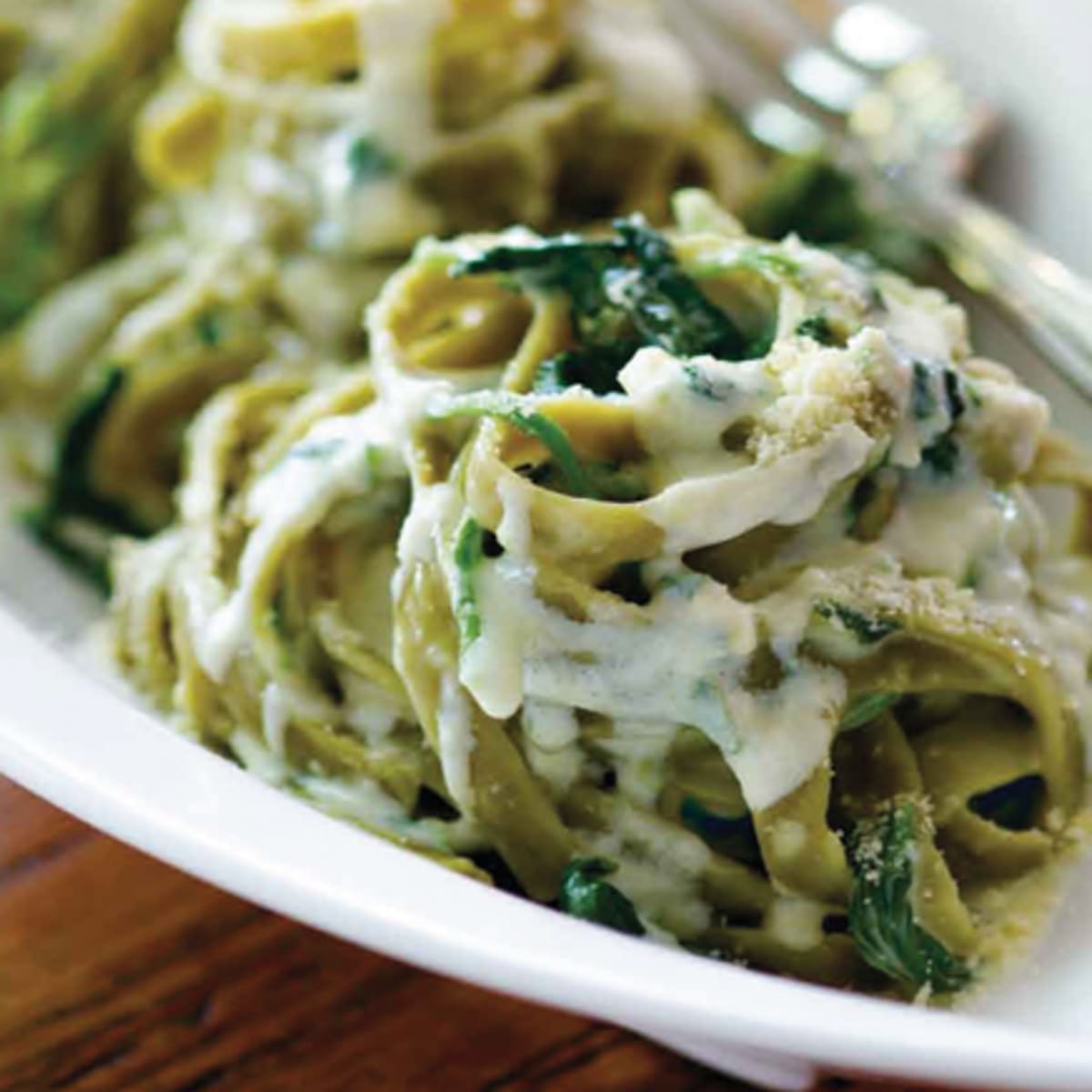 Creamy Spinach Fettuccine