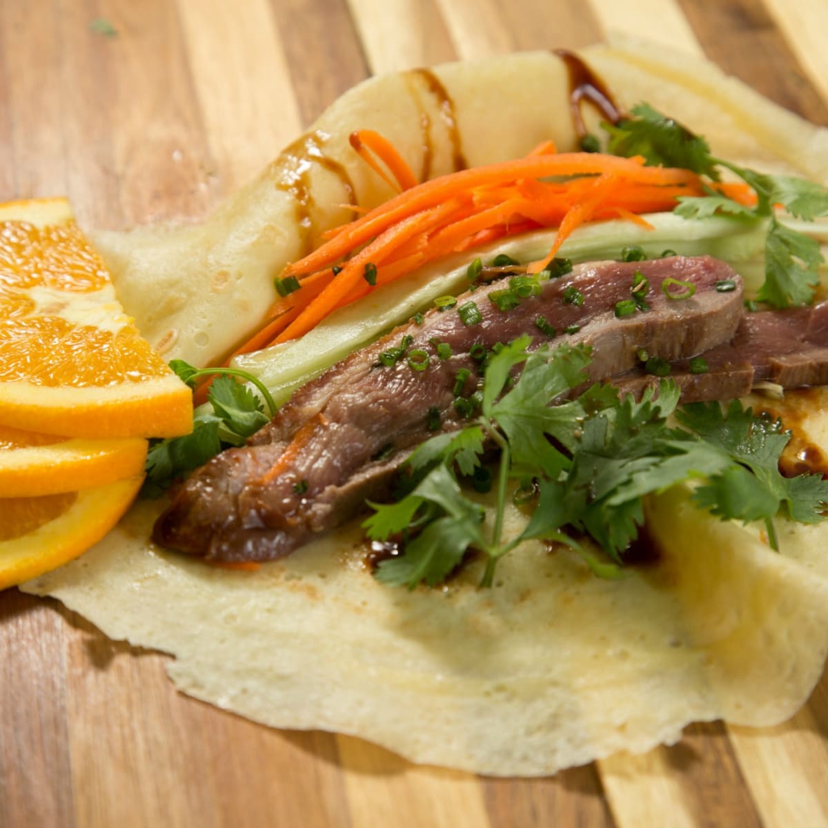 Quick Peking Duck Pancakes
