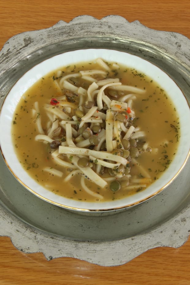 Lentil Noodle Soup