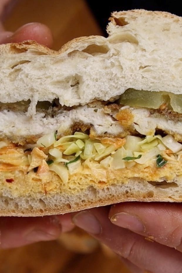 Za’atar Crusted Schnitzel Sandwich