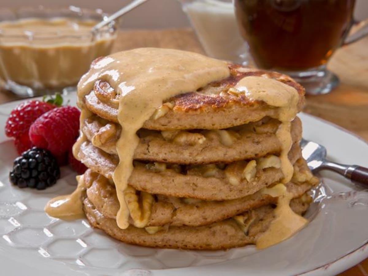 Walnut Whole Wheat Pancakes - Jamie Geller