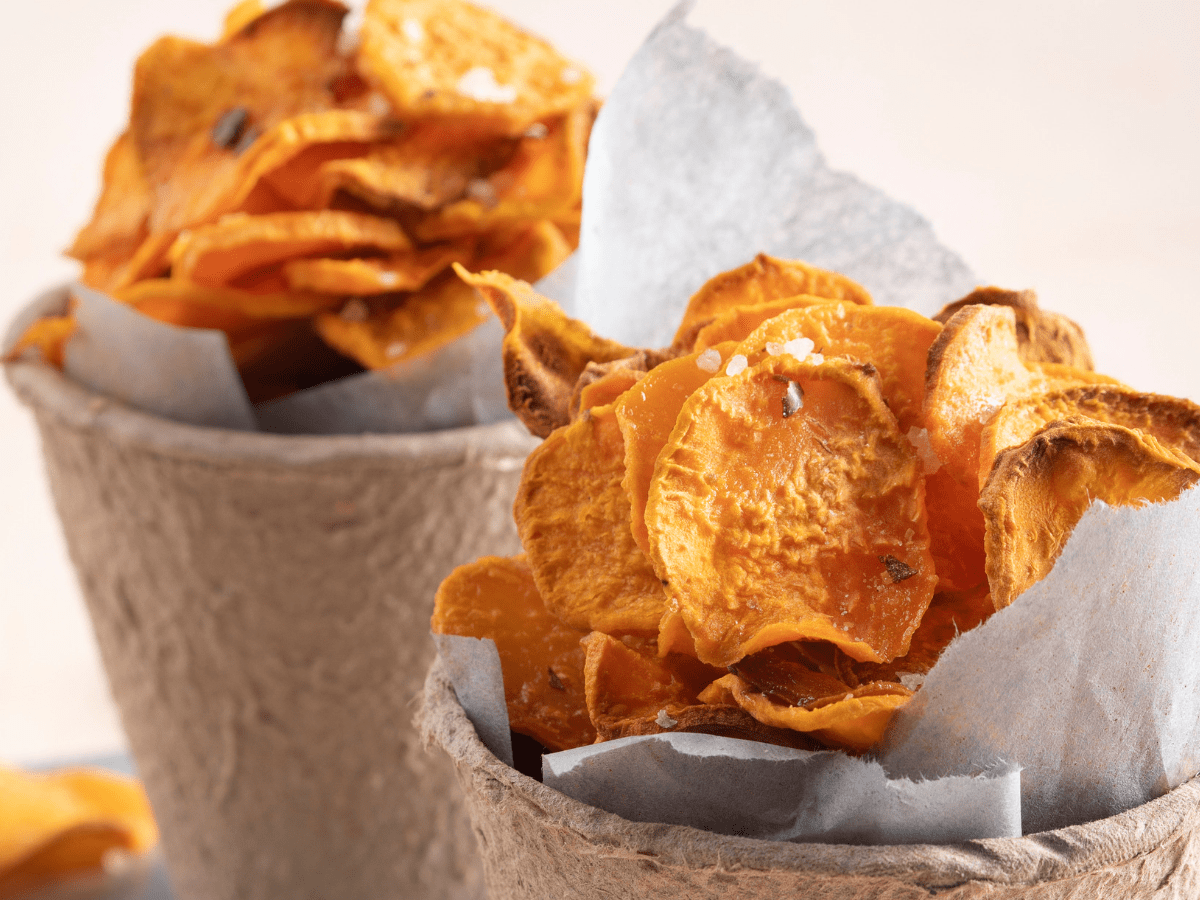 Oven Baked Sweet Potato Chips Jamie Geller