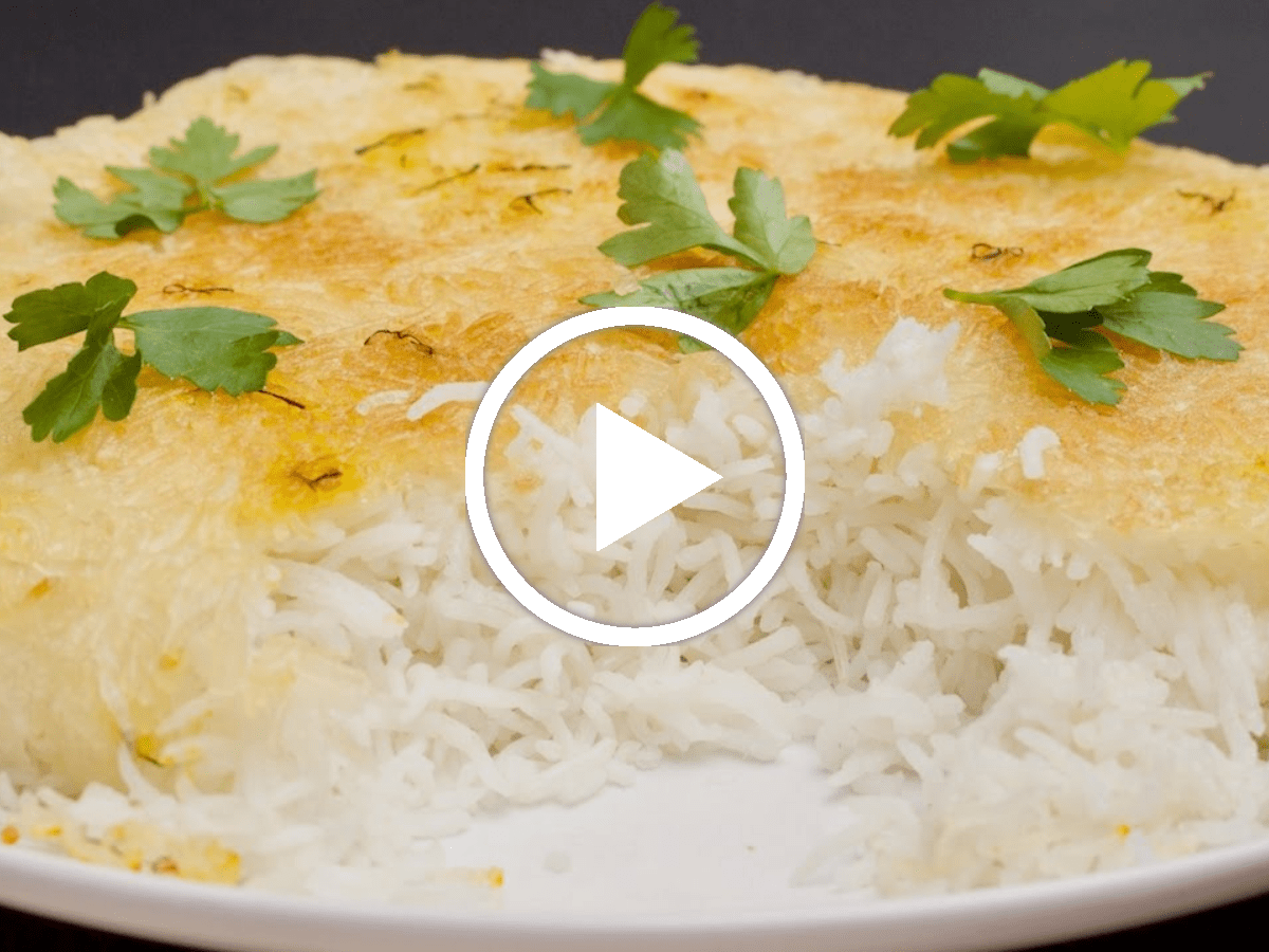 Saffron chicken rice cake “Tahchin” | by Khyati & Puria | Medium