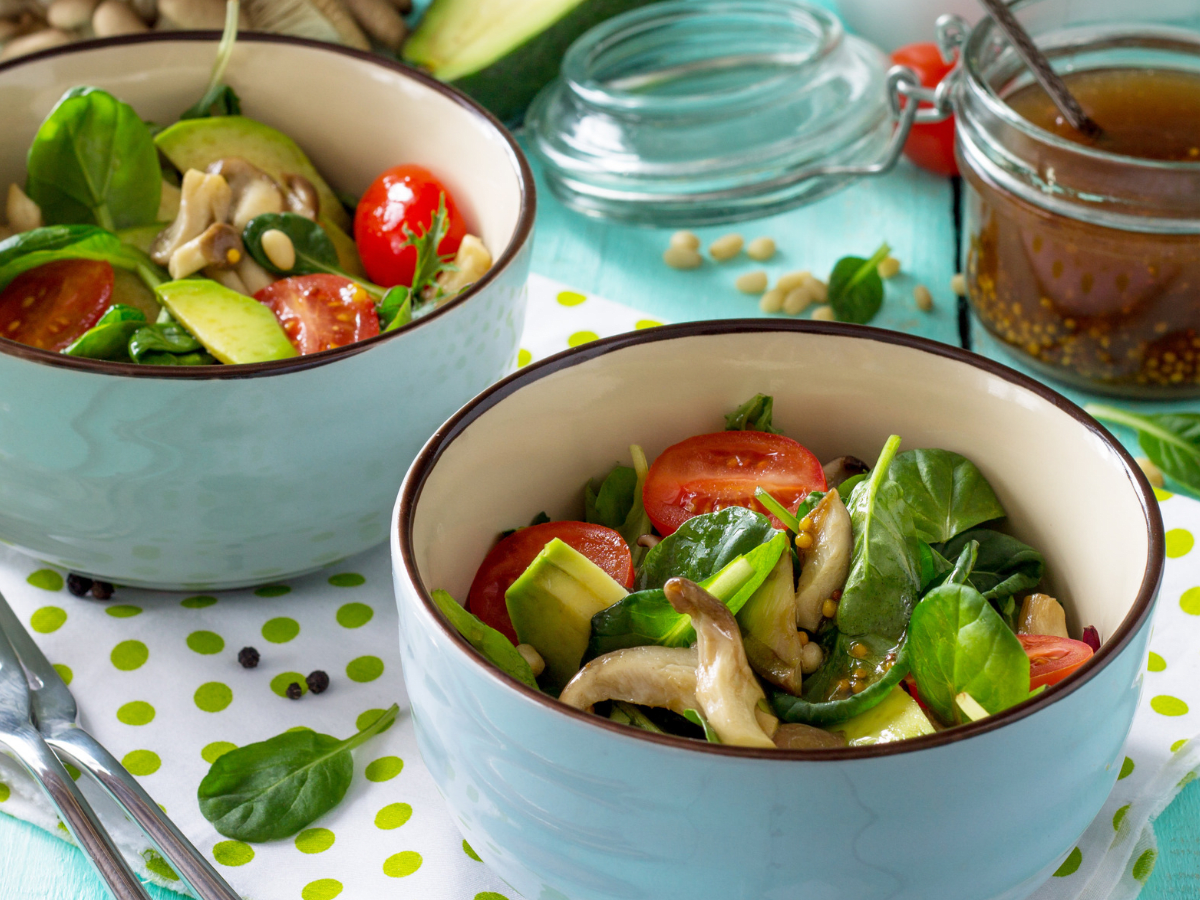 Edible Flower Salad with Basil Balsamic Vinaigrette — At Home with