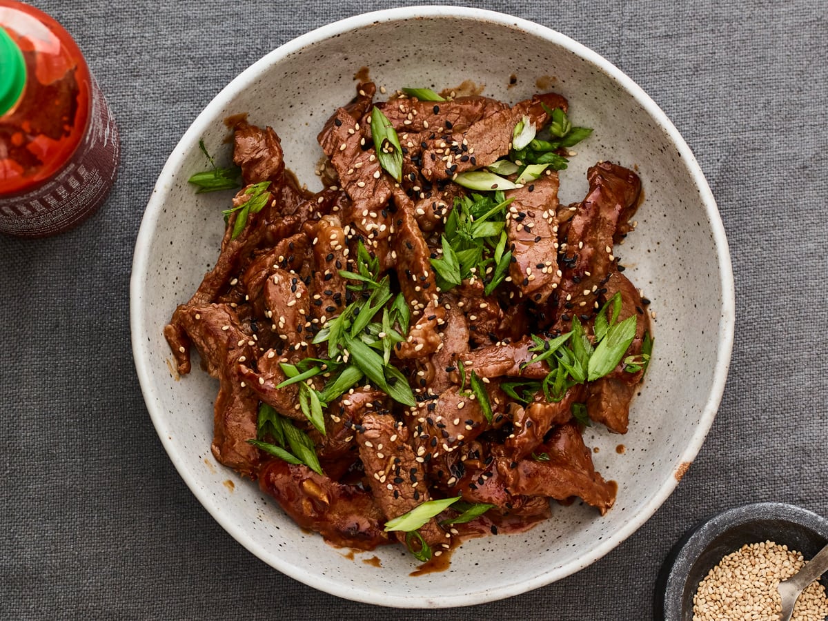 Ginger beef marinade top