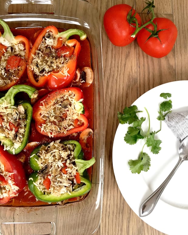 Stuffed Peppers with Rice and Mushrooms