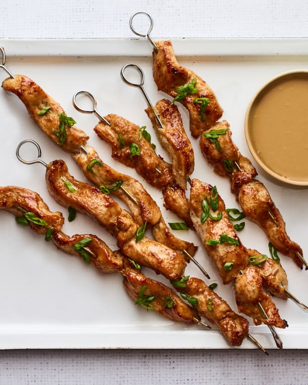 Chicken Satay with almond butter sauce