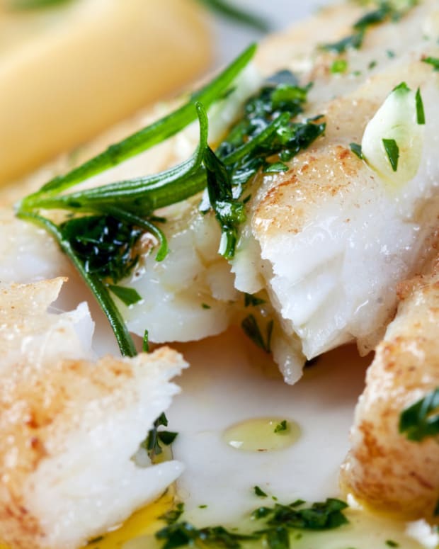 halibut poached in oil