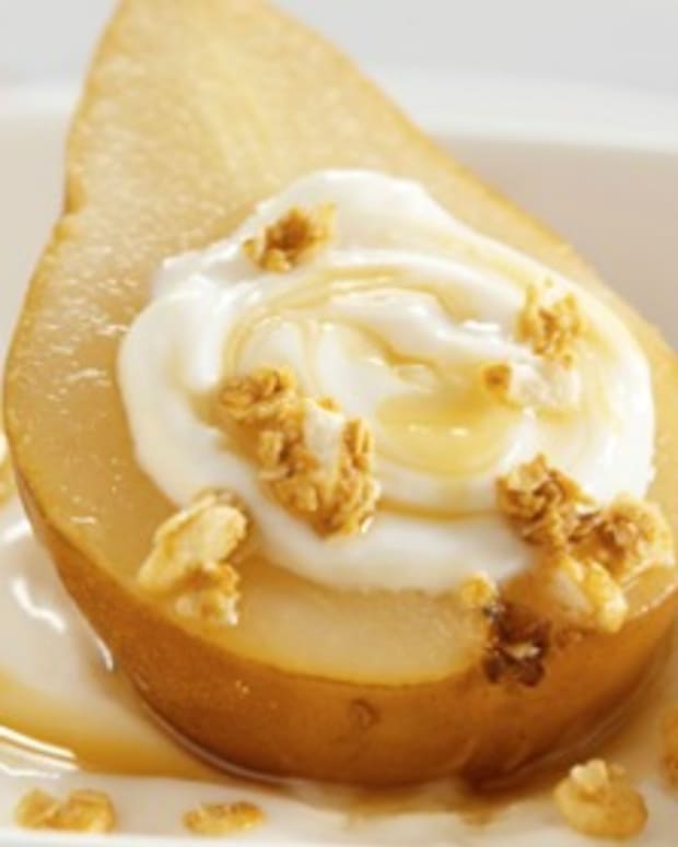 Baked Pears with Vanilla Yogurt and Granola