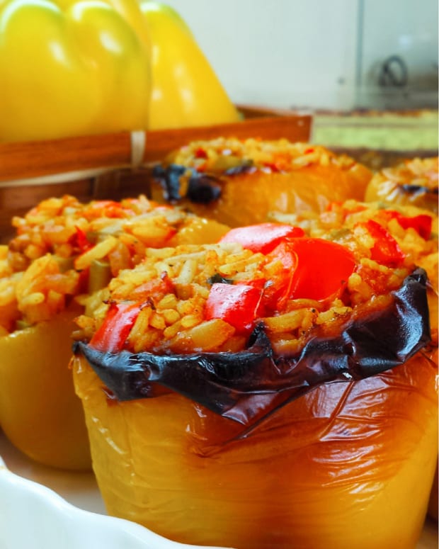 Almond Rice Stuffed Peppers