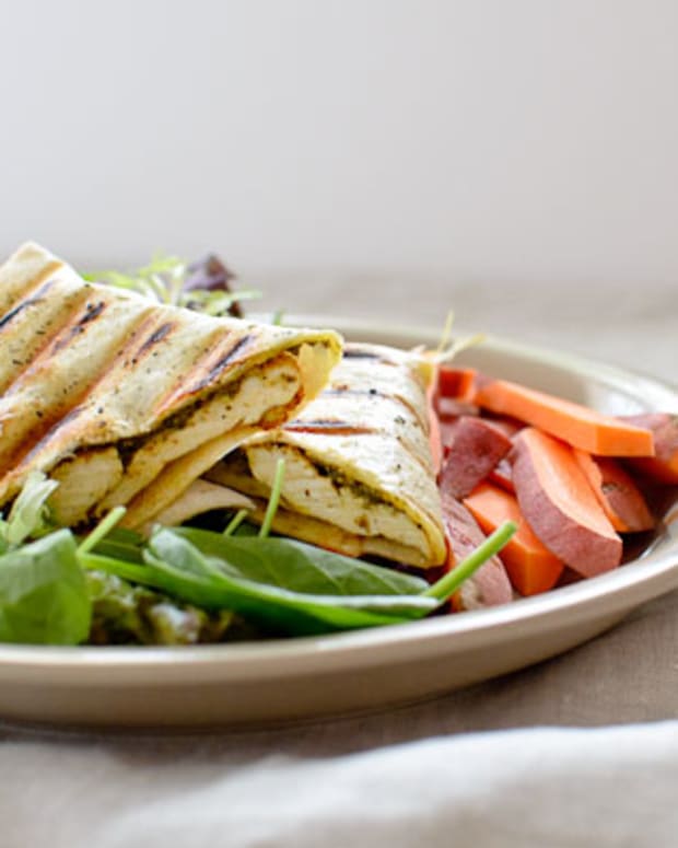 Grilled Chicken and Olive Panini