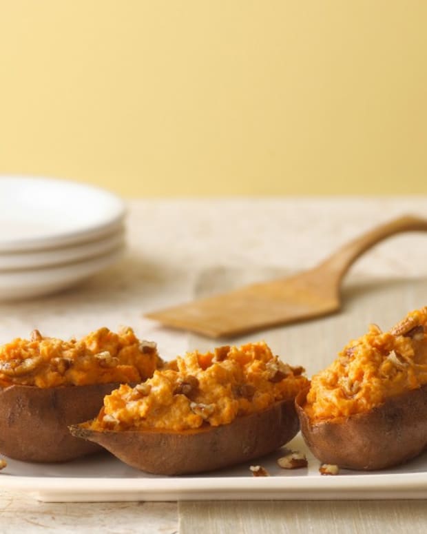 twice baked sweet potatoes with cream cheese