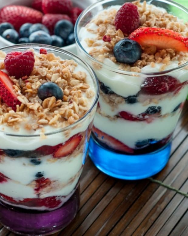 Red white and blue parfait