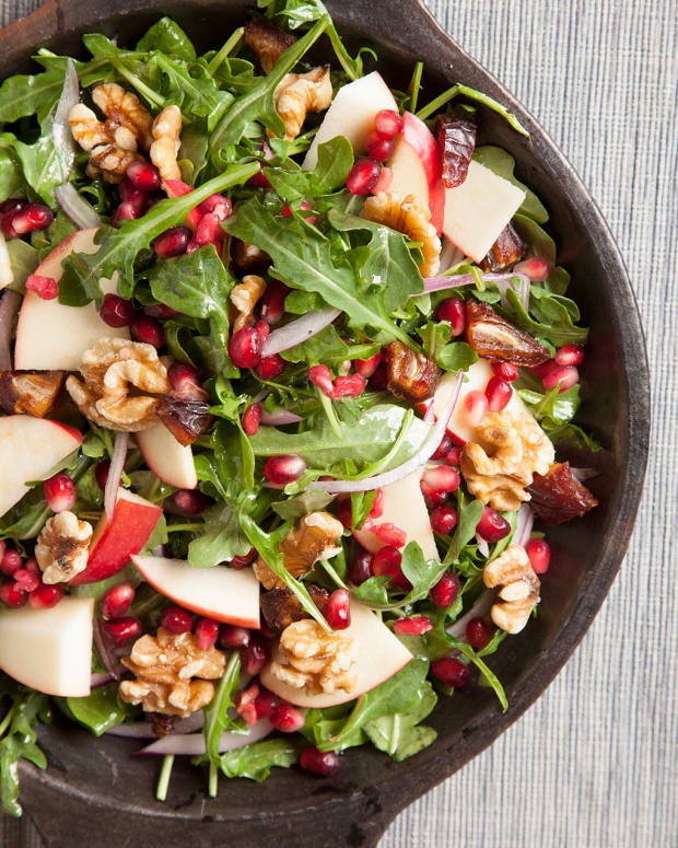 Pomegranate, apple and date salad