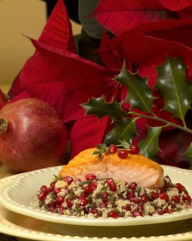 salmon with pomegranate