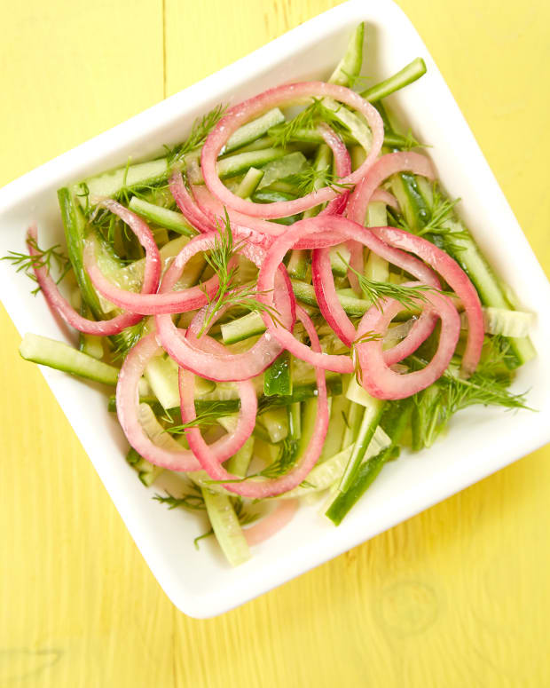 Cucumber Dill Pickled Red Onion Slaw