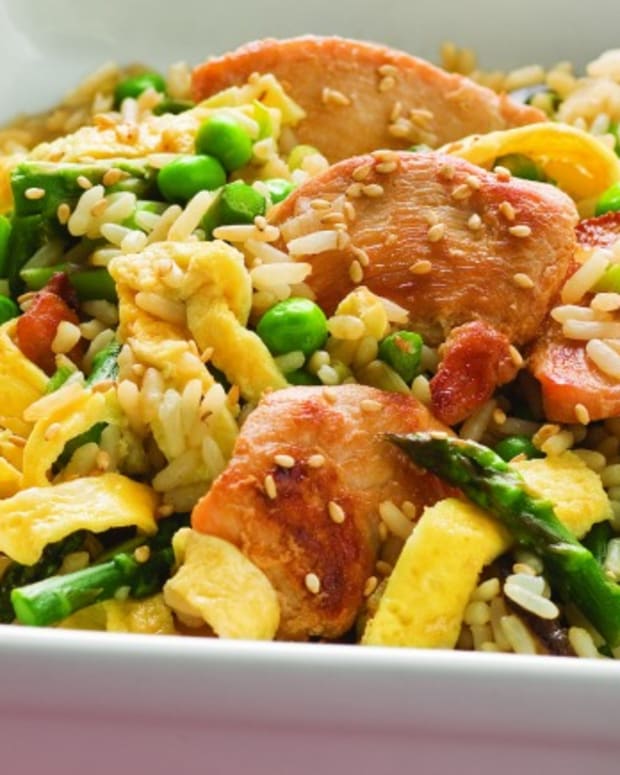 Stir-Fried Chicken and Rice with Spring Vegetables