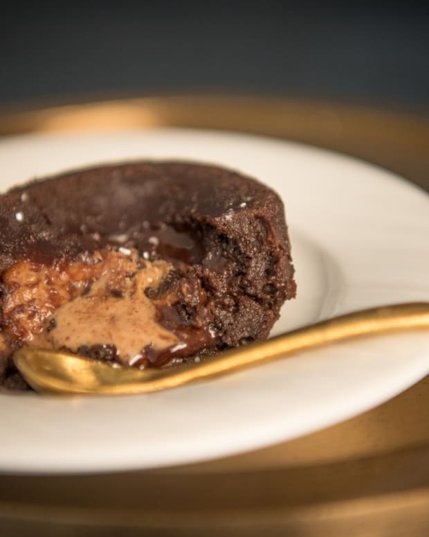 Chocolate Lava Cake with Warm Almond Butter Center
